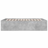  Okvir kreveta boja betona 120x190 cm od konstruiranog drva | shoptok.hr