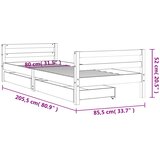  Okvir dječjeg kreveta s ladicama crni 80 x 200 cm od borovine | shoptok.hr