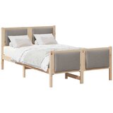  Krevetna konstrukcija Sivo-smeđa 120 x 190 cm tkanina | Shoptok.si