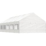 vidaXL Sjenica s krovom bijela 11 15 x 5 88 x 3 75 m polietilen Cijene