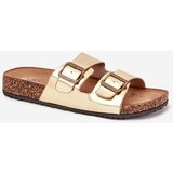 EVENTO Women's sandals on cork platform with buckles golden Vesina | shoptok.hr