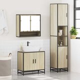  3-dijelni set kupaonskog namještaja boja hrasta sonome drveni | shoptok.hr