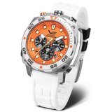 Vostok Europe muški systema periodicum neon narandžasti srebrni sportski ručni sat sa belim silikonskim kaišem ( vk67/650a723s.beli ) cene