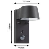 PAULMANN 94714 - LED/6W IP44 Spoljašnje zidno svetlo sa senzorom CAPERA 230V | Eponuda.com