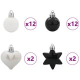  Set Božićnih Ukrasnih Kuglica 40 pcs Crna i bijela Plastika | Eponuda.com