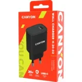 power adapter canyon H-20-02 pd 20W usb-c black (CNE-CHA20B02)