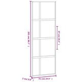  Klizna vrata crna 76x205 cm od kaljenog stakla i aluminija | shoptok.hr