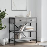 vidaXL Konzolna mizica siva sonoma 75x34,5x75 cm inženirski les Cene