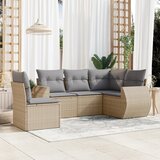 vidaXL 5-dijelni vrtni set sofa s jastucima bež od poliratana | shoptok.hr
