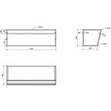 Sapho Bijelo/crno željezno zidno postolje ispod umivaonika 120x40 cm Ska – | shoptok.hr