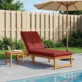  Jastučić za ležaljku GEMERT 100% poliester Vinska crvena - boja crnog vina 190 x 60 x 9 cm Poliester | shoptok.hr