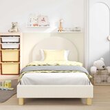Krevet za djecu s uzglavljem Krem 90 x 200 cm Bouclé | shoptok.hr