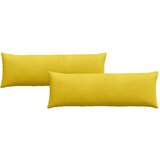 vidaXL Blazine za kavč 2 pcs Rumena 120 x 40 cm Žametna tkanina | Shoptok.si