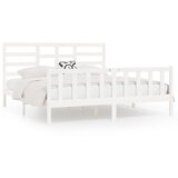 Furnova Posteljni okvir brez vzmetnice bel 200x200 cm trdna borovina, (21942573) | Shoptok.si