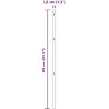  Stup za ogradu 52 pcs Siva 3,2 x 3,2 x 80 cm | shoptok.hr