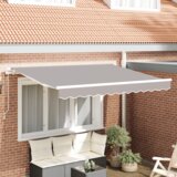  Skrovita tenda Svijetlosiva i Bijela 350x200 cm 350 x 200 cm | shoptok.hr