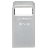 Kingston Technology DataTraveler Micro USB izbrisivi memorijski pogon 64 GB USB Tip-A 3.2 Gen 1 (3.1 Gen 1) Srebro | shoptok.hr
