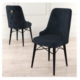 Hanah home Set od 6 trpezarijskih stolica, par, crne boje | Eponuda.ba