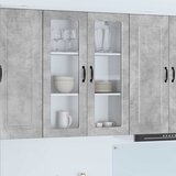  Zidni stakleni ormarić Betonski sivi 80 x 31 x 100 cm | shoptok.hr