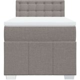 vidaXL Box spring postelja z vzmetnico taupe 90x200 cm blago | Shoptok.si