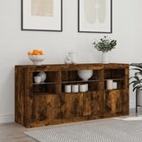  Komoda s LED svjetlima boja dimljenog hrasta 142,5x37x67 cm | shoptok.hr