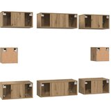  Set TV komoda 8 pcs Umjetnički hrast Konstruirano drvo | shoptok.hr