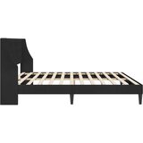 Krevetna konstrukcija s uzglavljem Crna 180 x 200 cm Baršun | shoptok.hr