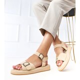  Beige Sandals with a Buckle on the Strap Mirkasa | shoptok.hr