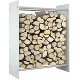 vidaXL Stojalo za drva belo 80x35x100 cm kaljeno steklo Cene