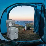  WC za kampiranje 20L + 12L, prenosno potovalno stranišče - sivo | Shoptok.si
