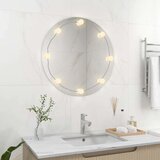  Zidno ogledalo s LED svjetlima okruglo stakleno | shoptok.hr