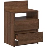 vidaXL Noćni ormarići 2 kom s 2 ladice smeđi hrast 40x33x60 cm | shoptok.hr