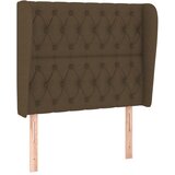  Uzglavlje s ušima tamnosmeđe 103x23x118/128 cm od tkanine | shoptok.hr
