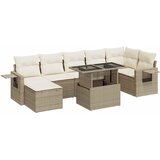 Maison Chic Seti vrtnega pohištva - Vrtna garnitura - Vrtni pohištvo set 8-delna z blazinami bež poli ratan, (21799067) | Shoptok.si
