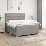  Boxspring krevet s madracem Sivosmeđa 200 x 200 cm Tkanina - Sivosmeđa 200 x 200 cm Dizajn linija | shoptok.hr