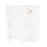 Kondela Otroška omara, bela / otroški vzorec, DINOS | Shoptok.si