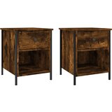 Maison Chic Dvo delni komplet Nočne omarice - Nočne mize dimljen hrast 40x42x50 cm inženirski les, (21689171) Cene