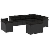  12-dijelni set vrtnih sofa od poliratana s jastucima crni | shoptok.hr