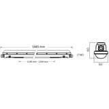 Philips Pila - tehnička LED svetiljka LED/60W/230V 150 cm IP65 | Eponuda.com