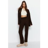 Trendyol Brown Wide fit Soft Textured Knitwear Top-Top Set | Shoptok.si