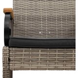  Vrtne stolice 4 pcs Siva i tamno siva Poliratan i Akacija | shoptok.hr