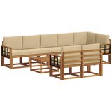  Set vanjskih sofa 9 kom. Prirodna i bež | shoptok.hr