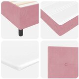 Box Postelja z vzmetnico z vzmetnico Roza 100 x 200 cm Žamet, (5000126302) | Shoptok.si