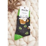 Aura.via Men's Socks in Beer Grey-Green Patterns | Shoptok.si