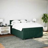  Krevet s oprugama i madracem tamnozeleni 140x190 cm baršunasti | shoptok.hr