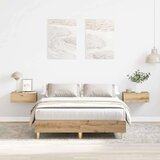 vidaXL Okvir kreveta bez madraca smeđi hrast 140x190 cm izrađeno drvo | shoptok.hr