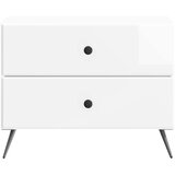  Nočna omarica s predalom Bela visok sijaj 62 x 34,5 x 47,5 cm, (5000210019) | Shoptok.si