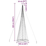  LED božićno drvce s stalakom Hladna bijela 500 cm Metal | shoptok.hr
