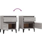  Noćni ormarići 2 kom boja dimljenog smeđi 40x35x50 cm | shoptok.hr