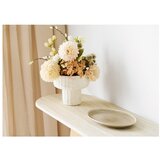 House Nordic Kremno bela/v naravni barvi stranska mizica s kamnito mizno ploščo 40x130 cm Larvik – | Shoptok.si